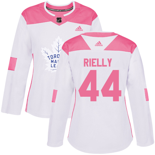 Adidas Maple Leafs #44 Morgan Rielly White/Pink Authentic Fashion Women's Stitched NHL Jersey